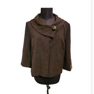 Atmosphere Black Jacket with Button Collar Detail amd 3/4 Sleeves BNWT